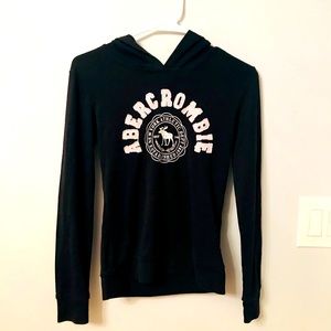 Abercrombie Black long sleeve shirt with hood